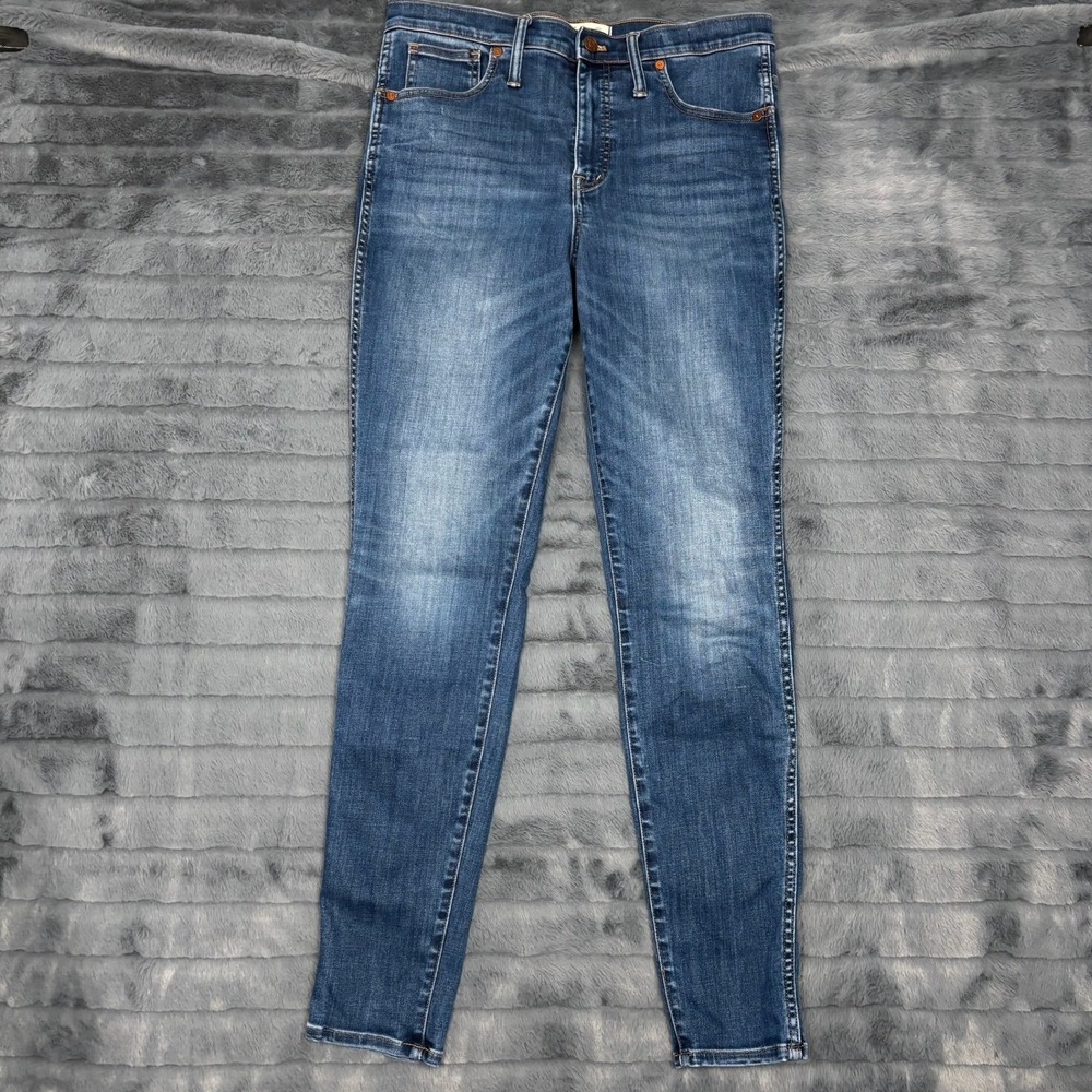 Madewell Womens High Rise Skinny Jeans Medium Wash Blue Denim 7620